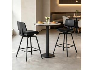 tabouret de bar  PANGIVO T5828P552708 - noir hauteur d'assise 65.5 cm vendu Par paire