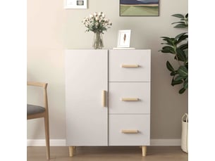 Buffet - bahut - meuble de rangement blanc 69,5x34x90 cm bois d'ingénierie