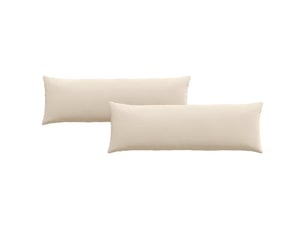 Lot de 2 coussins de canapé, coussins décoratifs tissu beige 120 x 40 cm cf58750