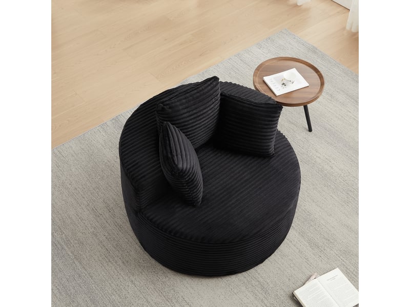  Canapé de salon, canapé moderne, en velours tricoté, 3 coussins décoratifs, pour salon et séjour, 110 cm  - Conforama A