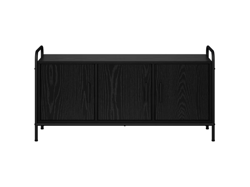  Meuble tv moderne, banc tv 79,5x33x50 cm chêne noir bois d'ingénierie shl11323  - Conforama D
