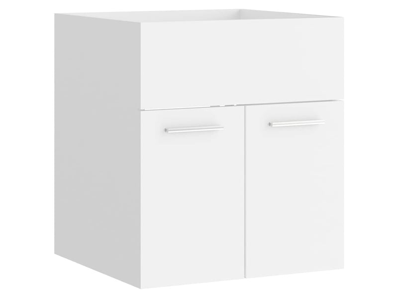  Armoire d'évier avec lavabo intégré, cabinet de salle de bain blanc aggloméré cf65591  - Conforama D