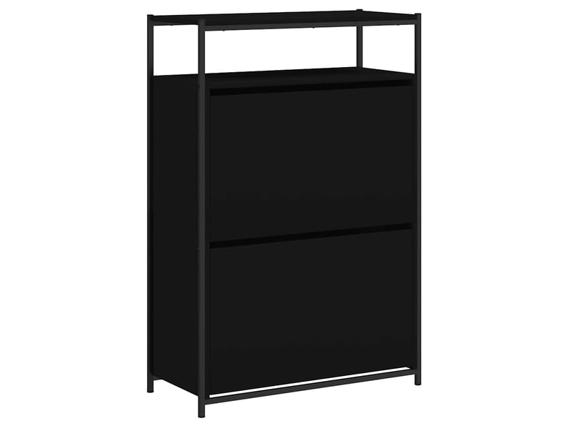  Meuble à chaussures, cabinet à chaussures noir 75x34x112 cm  - Conforama D