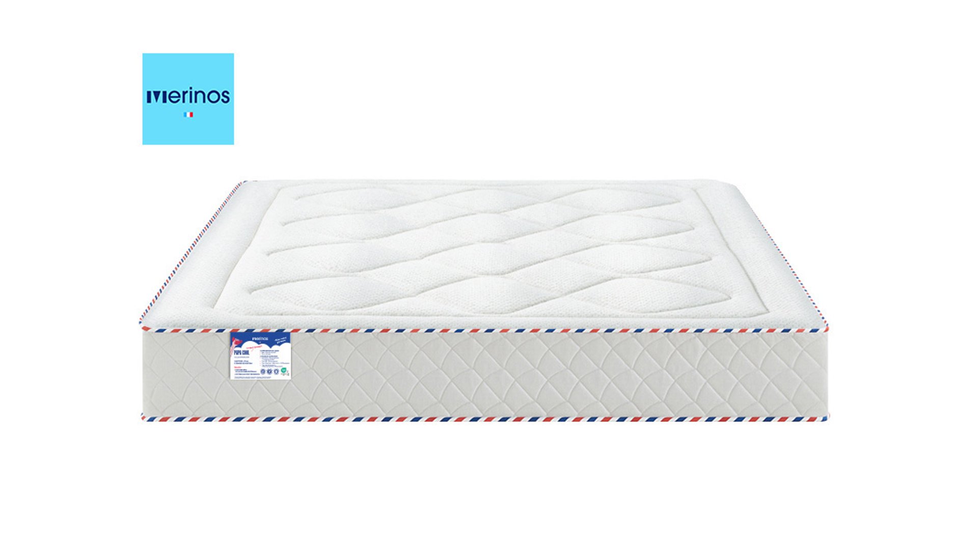 MATELAS RESSORTS ENSACHÉS + LATEX 140X19 MERINOS PAPA COOL