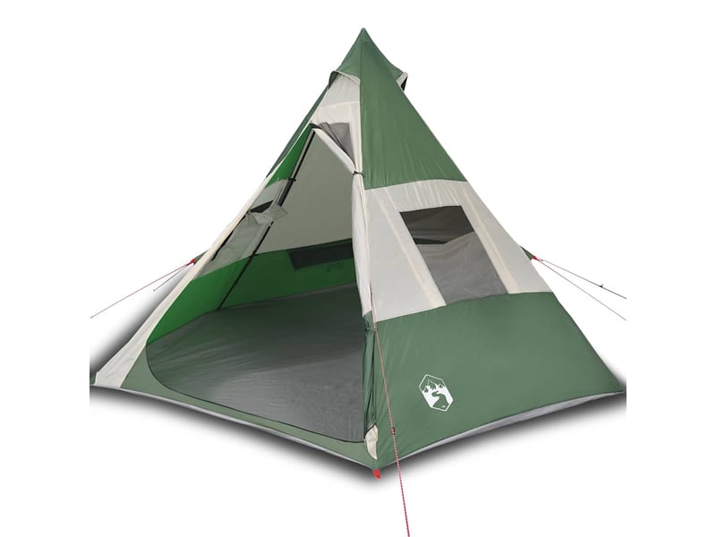  Tente de camping tipi 7 personnes vert imperméable  - Conforama A