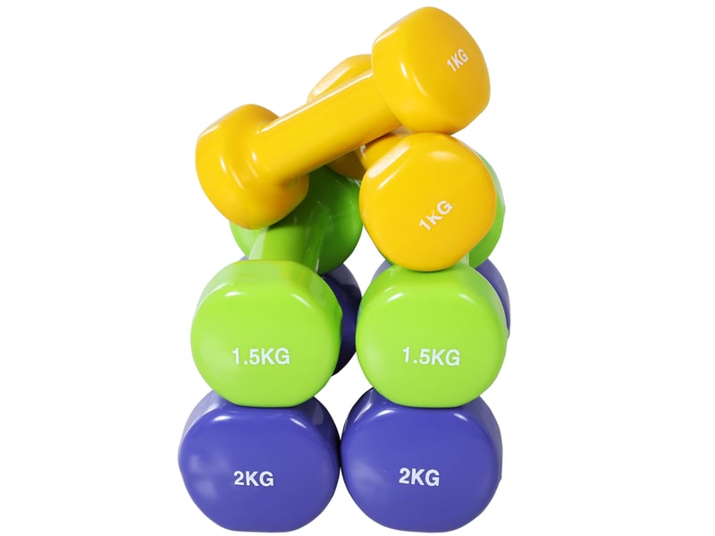 Set de 4 paires d'haltères 0,5 à 2 kg – gris – mallette de rangement et de transport sécurisée - Conforama B