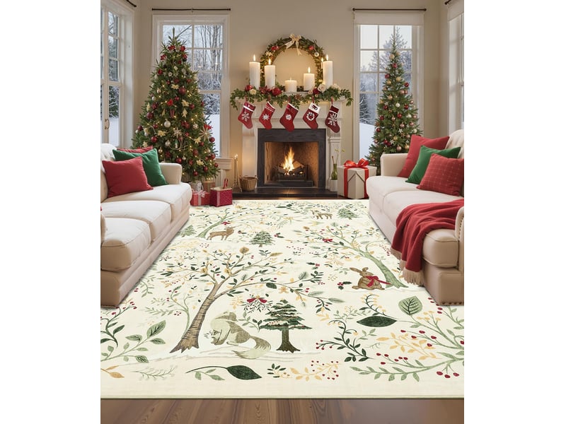  Tapis d'entrée de noël, tapis d'entrée antidérapant, idéal pour les chambres, les salons et les cuisines, 80 x 160 cm SZPB770238JJZJ - Conforama C