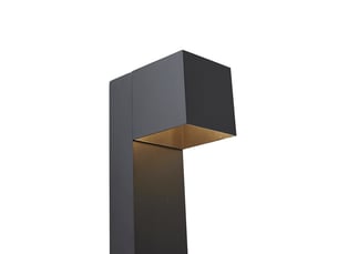 Lampe d'extérieur noire 65cm incl. Led ip64 avec lumière atténuée et solaire - charlene