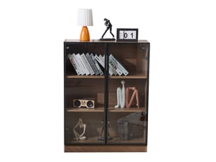 Vitrine coloris naturel 3 étagère(s) HAUSS SPOLE  - 80 cmx106 cm