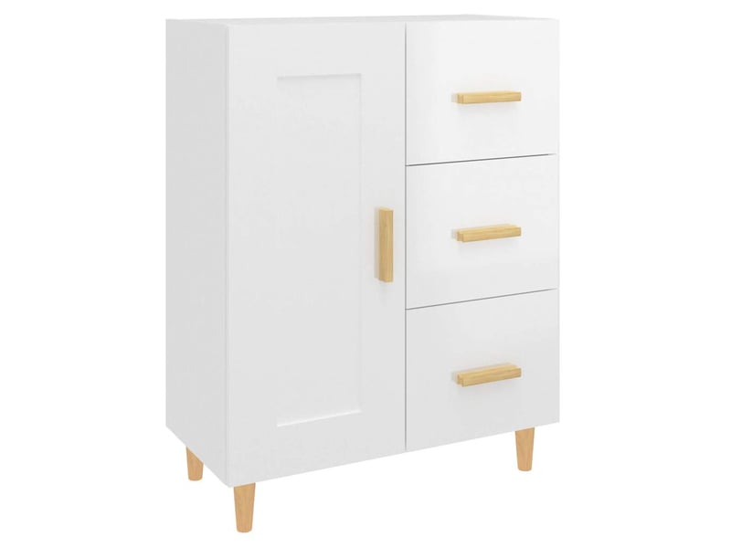  Buffet - bahut - meuble de rangement blanc brillant 69,5x34x90 cm bois d'ingénierie  - Conforama A
