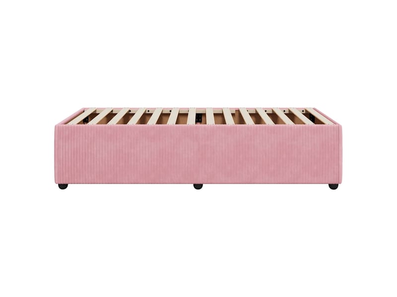  Lit simple- lit adulte -  cadre de lit sans matelas rose 80x200 cm velours  - Conforama D