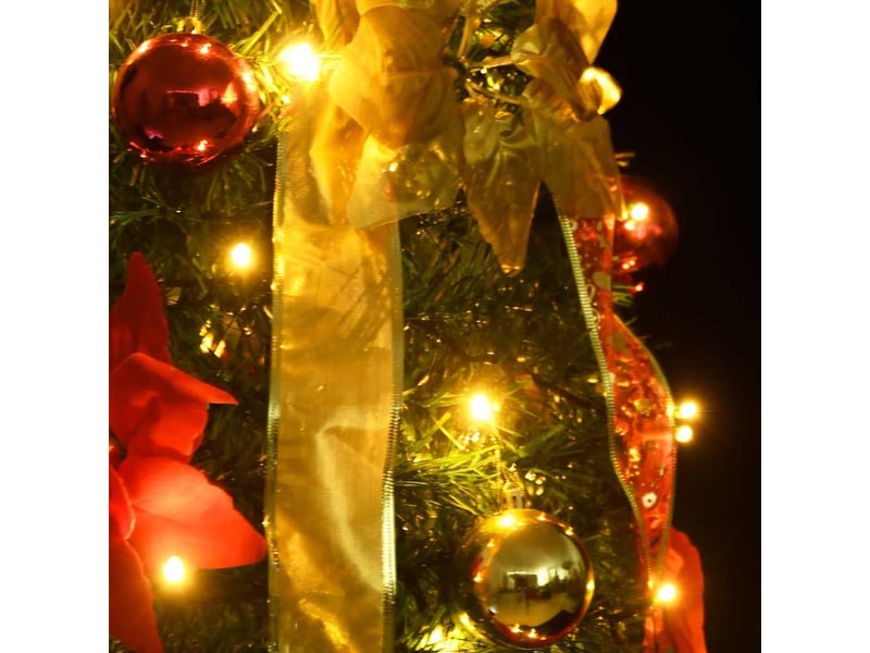 Sapin de noël artificiel, arbre de noël escamotable 50 led vert 120 cm shl3182 - Conforama C