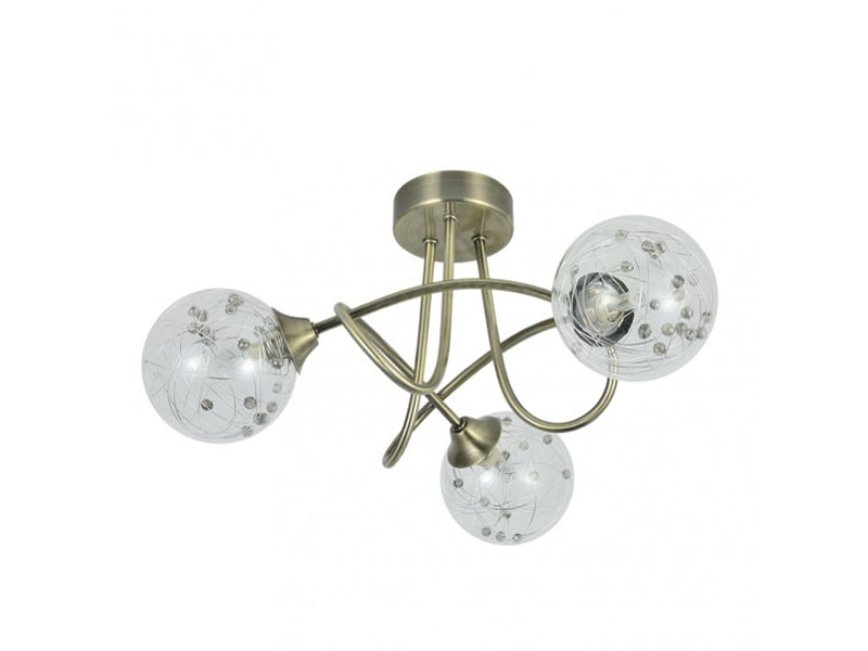  Fabrilamp rio de janeiro, lampe, moderne, 3 x g9, cuir, 21 x 37 x 37 cm 154153014 - Conforama A