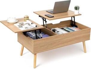 Table basse rectangulaire coloris marron <strong>VOXON</strong> <strong></strong> - 50 cmx100 cm