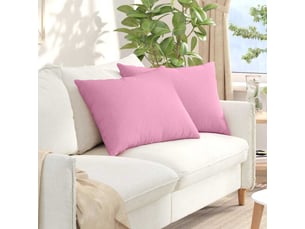 Lot de 2 coussins de canapé, coussins décoratifs tissu rose 70 x 50 cm cf58936