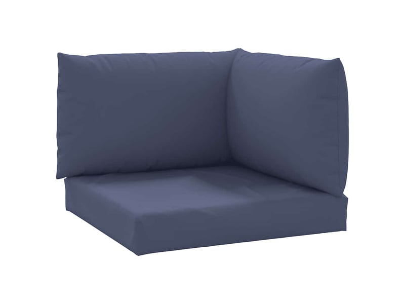  Lot de 3 coussins de palette, coussins de canapé bleu marine tissu oxford cf59663  - Conforama A