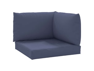 Lot de 3 coussins de palette, coussins de canapé bleu marine tissu oxford cf59663