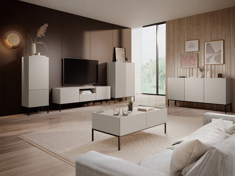  Buffet lunole 101, stratifié, 80x150x42cm  - Conforama C
