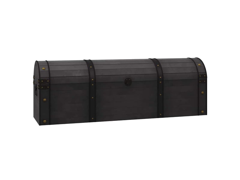 Coffre de rangement bois massif style vintage 120x30x40 cm - Conforama A