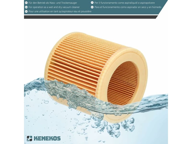  Enowelir lot de 4 filtres cartouche compatibles aspirateur wd2 wd3 mv3 serie k se 4001 se 4002 reference 6.414-552.0 6.414-772.0 6.414-547.0  - Conforama D