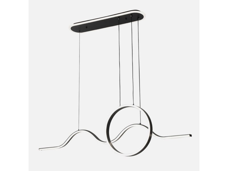 Fabrilamp year, suspension, moderne, led, 177 w, 15756 lm, 3000-4000-6000 k, noir, 50-118.5 x 120 x 15 cm 249692009 - Conforama C
