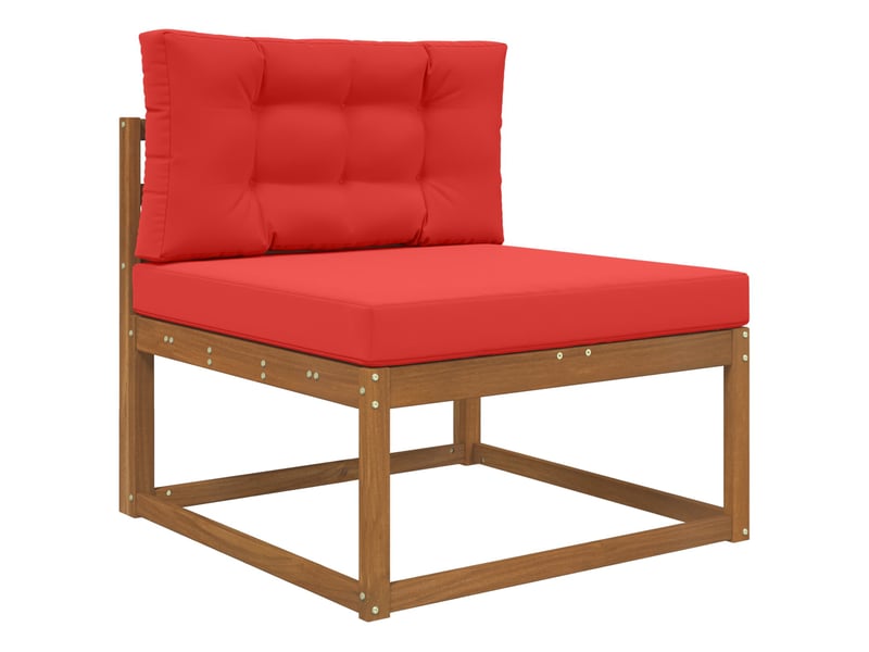  Coussin de canapé d'extérieur, coussin de chaise polyester rouge 80 x 80 cm cf54158  - Conforama C
