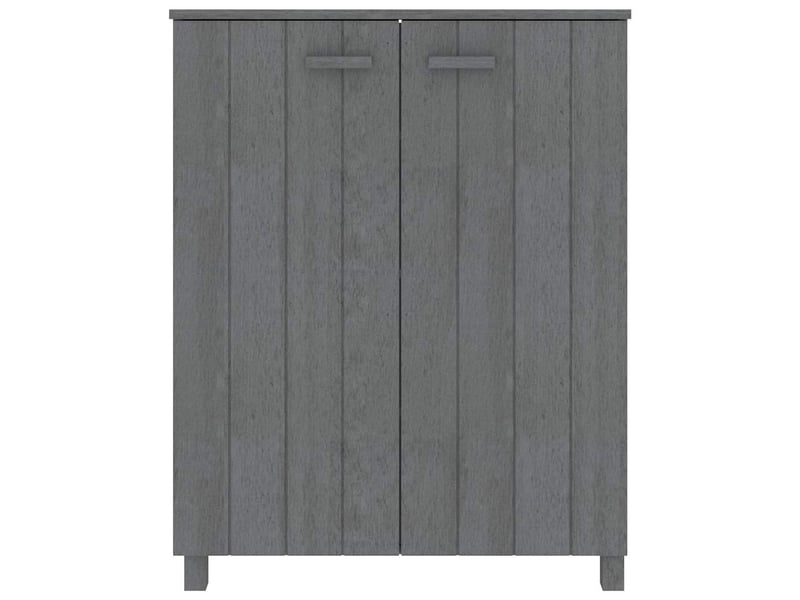  Meuble à chaussure, armoire à chaussures hamar gris foncé 85x40x108 cm pin massif  - Conforama C