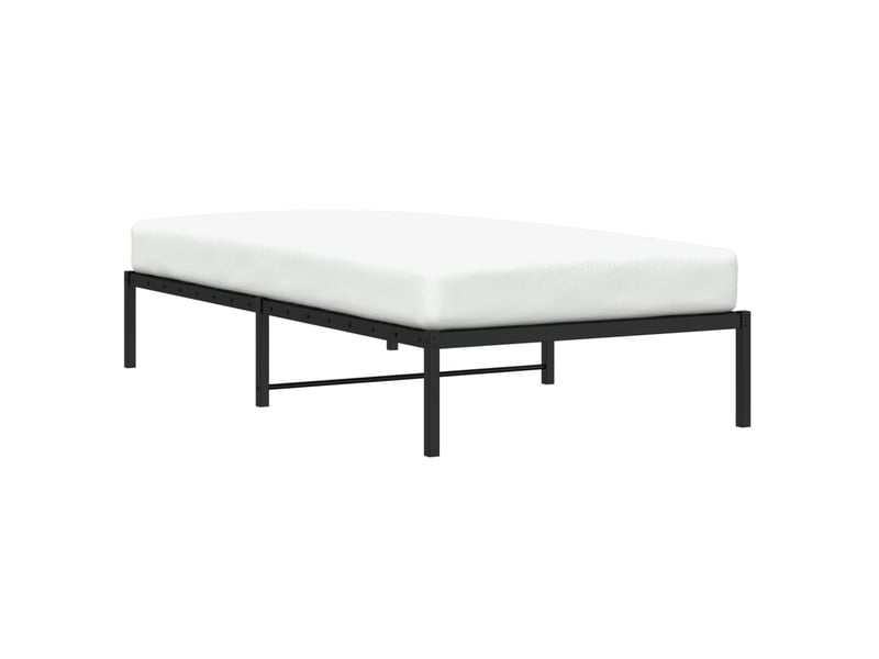  Lit simple- lit adulte -  cadre de lit métal sans matelas noir 100x200 cm  - Conforama B