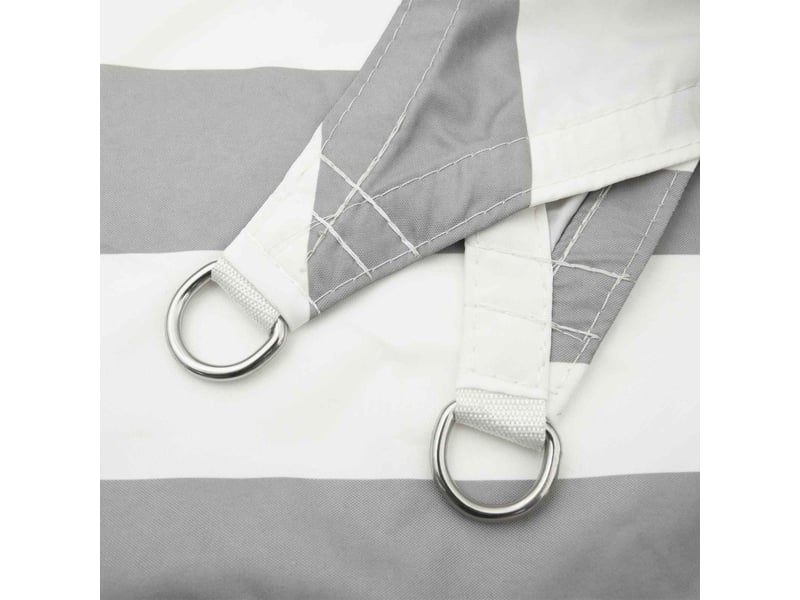  Voile d'ombre - voile d'ombrage - voile parasol gris clair et blanc 6 x 7 m  - Conforama E