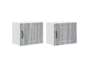 Meuble mural de cuisine | armoire de cuisine 2 pcs sonoma gris bois d'ingénierie shl8738