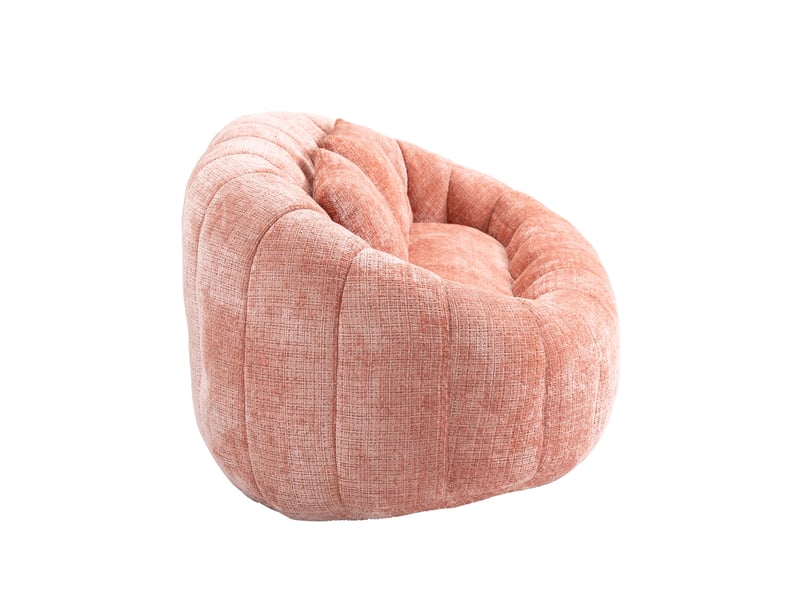  Pouf géant fauteuil poire chenille rose confortable intérieur extérieur adulte enfant  - Conforama D