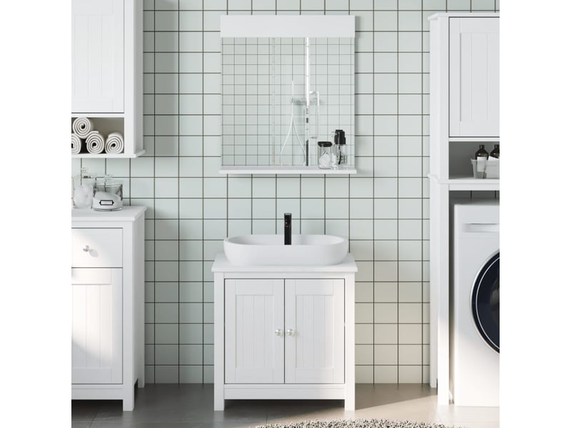 Ensembles de salle de bain, meubles de salle de bain 2 pcs berg blanc bois de pin massif cf64765 - Conforama B