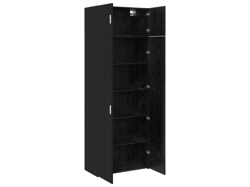  Buffet - armoire de rangement 3 pc chêne noir 80 x 42,5 x 225 cm  - Conforama E