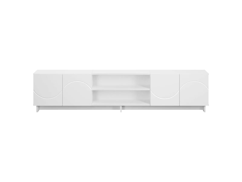  Meuble tv, banc tv 180x34,5x40 cm blanc bois d'ingénierie shl2663  - Conforama D