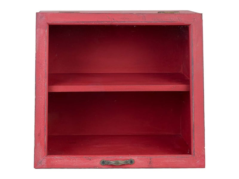  Vitrine en bois rouge 40x25x35 cm h  - Conforama C