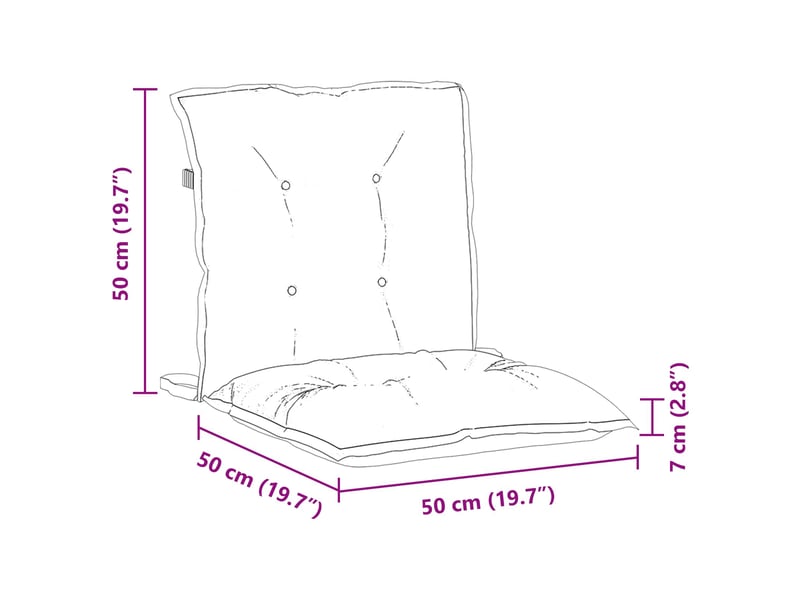  Lot de 6 coussins d'extérieur, coussins de chaise tissu motif à feuilles fines cf56441  - Conforama E
