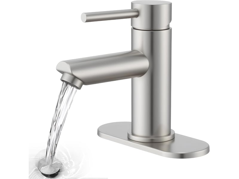  Robinet de lavabo en acier inoxydable, monotrou et monocommande (compatible camping-car), installation sur plage 16cm Washbasin faucet - Conforama A