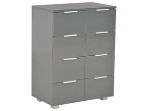 Buffet - bahut - meuble de rangement gris brillant 60x35x80 cm bois d'ingénierie