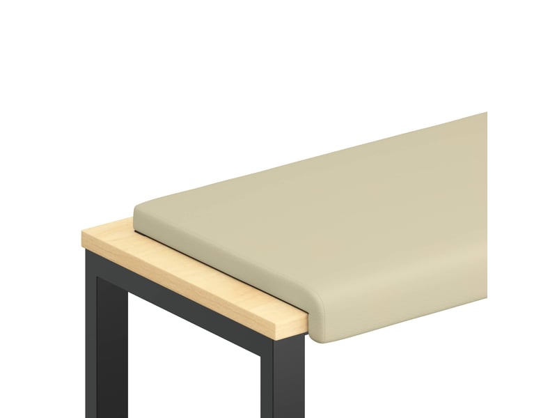 Coussin de banc, coussin d'assise, coussin de canapé simili cuir crème profondeur 35 cm cf52910 - Conforama A