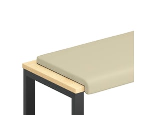 Coussin de banc, coussin d'assise, coussin de canapé simili cuir crème profondeur 35 cm cf52910