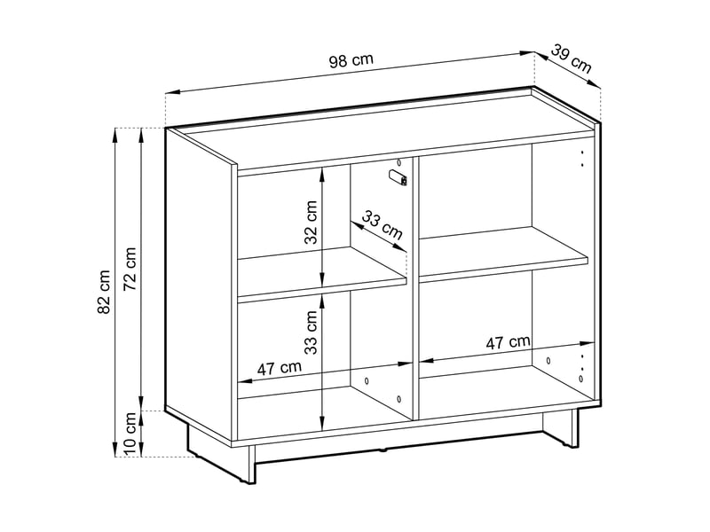  Selsey yasumi - commode - 98 cm - chêne Yasumi - Conforama E