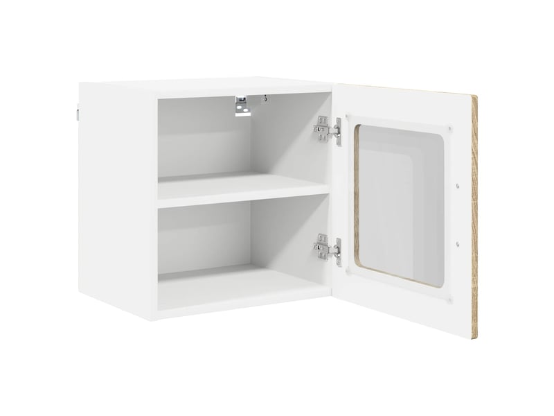 Meuble mural de cuisine, cabinet en verre mural chêne sonoma 40x31x40cm shl7525 - Conforama E