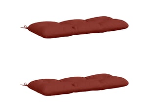 Lot de 2 coussins de banc, coussins d'assise vianen 100 % polyester rouge cf57664