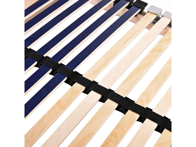 Lit simple- lit adulte - sommier à lattes marron 80 x 190 cm bois de hêtre massif - Conforama C