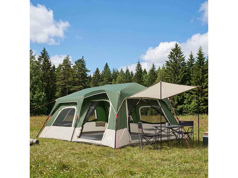 Tente instantanée, tente de camping 10 personne vert - Conforama B
