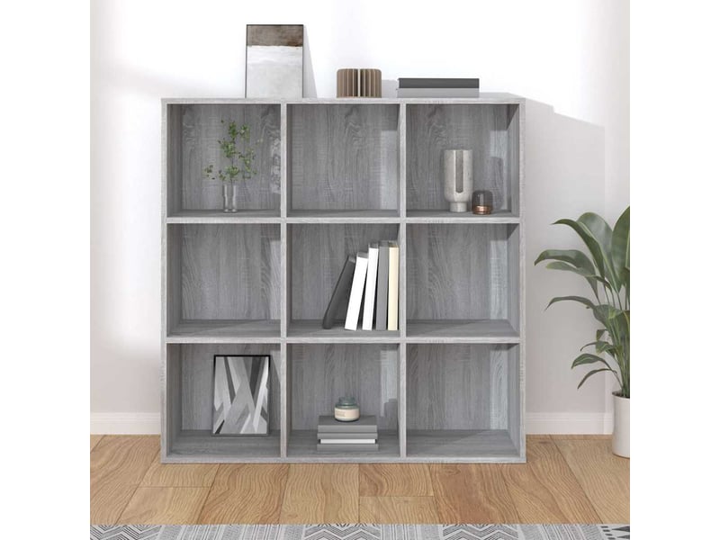  Bibliothèque, armoire à livres sonoma gris 98x29x97,5 cm  - Conforama E