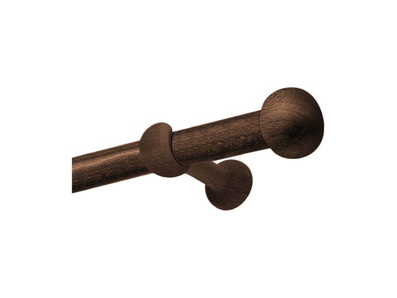  Kit tringle à rideaux en bois hêtre d28 mm 180 cm  - Conforama A
