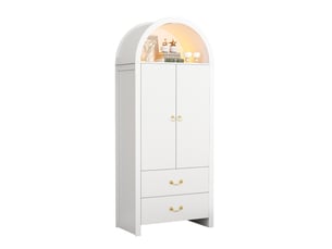 Buffet 2 porte(s)  2 tiroir(s) OKWISH  - 76 cm coloris blanc 
