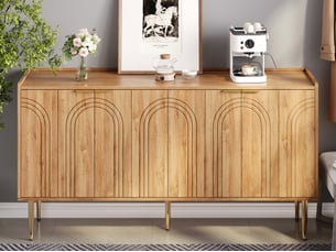 Buffet 4 porte(s)  0 tiroir(s) <strong>BGSRYAO</strong> <strong></strong> - 140 cm coloris marron 