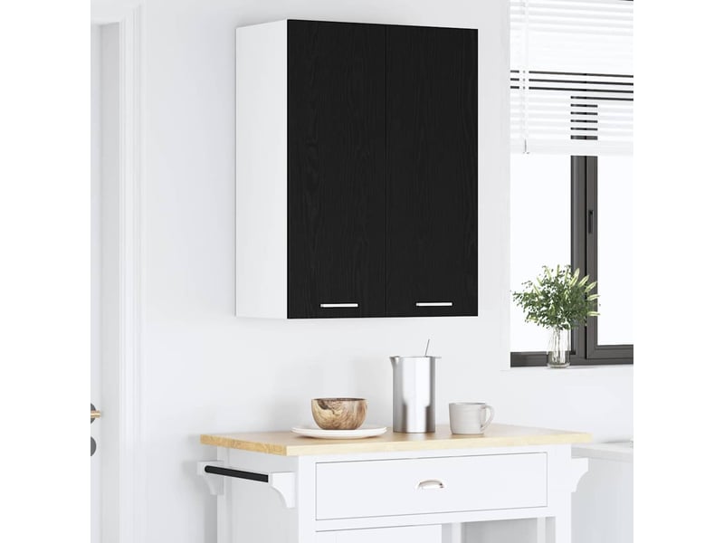  Meuble de rangement, armoire suspendue chêne noir 60x31x80cm bois d'ingénierie shl540  - Conforama D